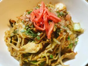 自炊料理の焼きそば