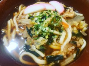 自炊料理のうどん